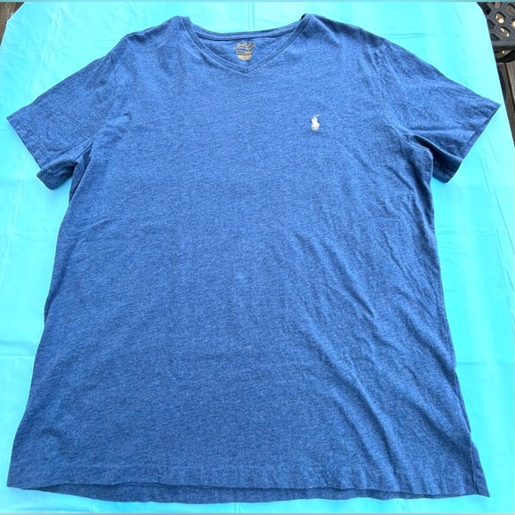 Polo Ralph Lauren Short Sleeve Blue Heather Short Sleeve T-Shirt Size L - Picture 1 of 3